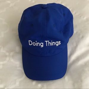 OUTDOOR VOICES - blue Velcro back hat